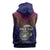 American Samoa Brave Eagle Personalized Sleeveless Zip Hoodie National Flag Color - Polynesian Pride