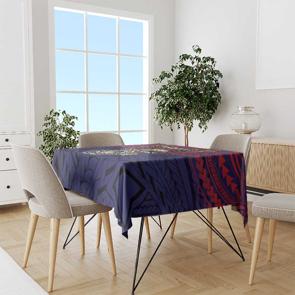 American Samoa Brave Eagle Personalized Tablecloth National Flag Color