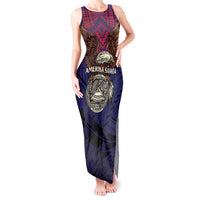 American Samoa Brave Eagle Personalized Tank Maxi Dress National Flag Color