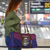 American Samoa Brave Eagle Personalized Travel Bag National Flag Color - Polynesian Pride