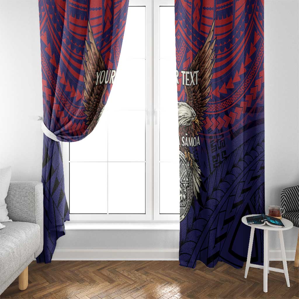American Samoa Brave Eagle Personalized Window Curtain National Flag Color