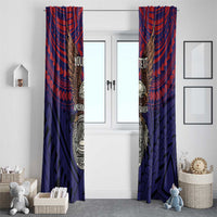 American Samoa Brave Eagle Personalized Window Curtain National Flag Color
