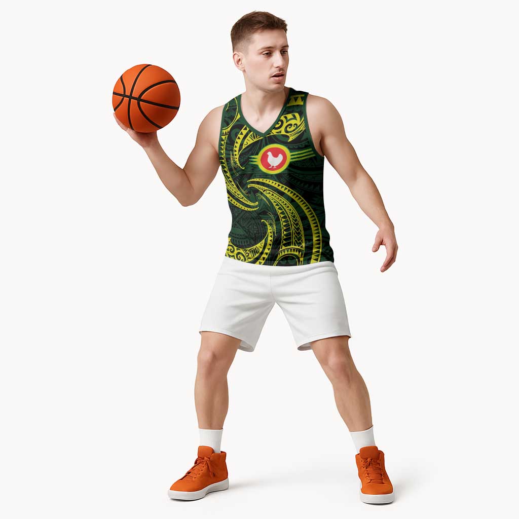 American Samoa Manua Cession Day Personalized Basketball Jersey Polynesian Wave Style - Polynesian Pride