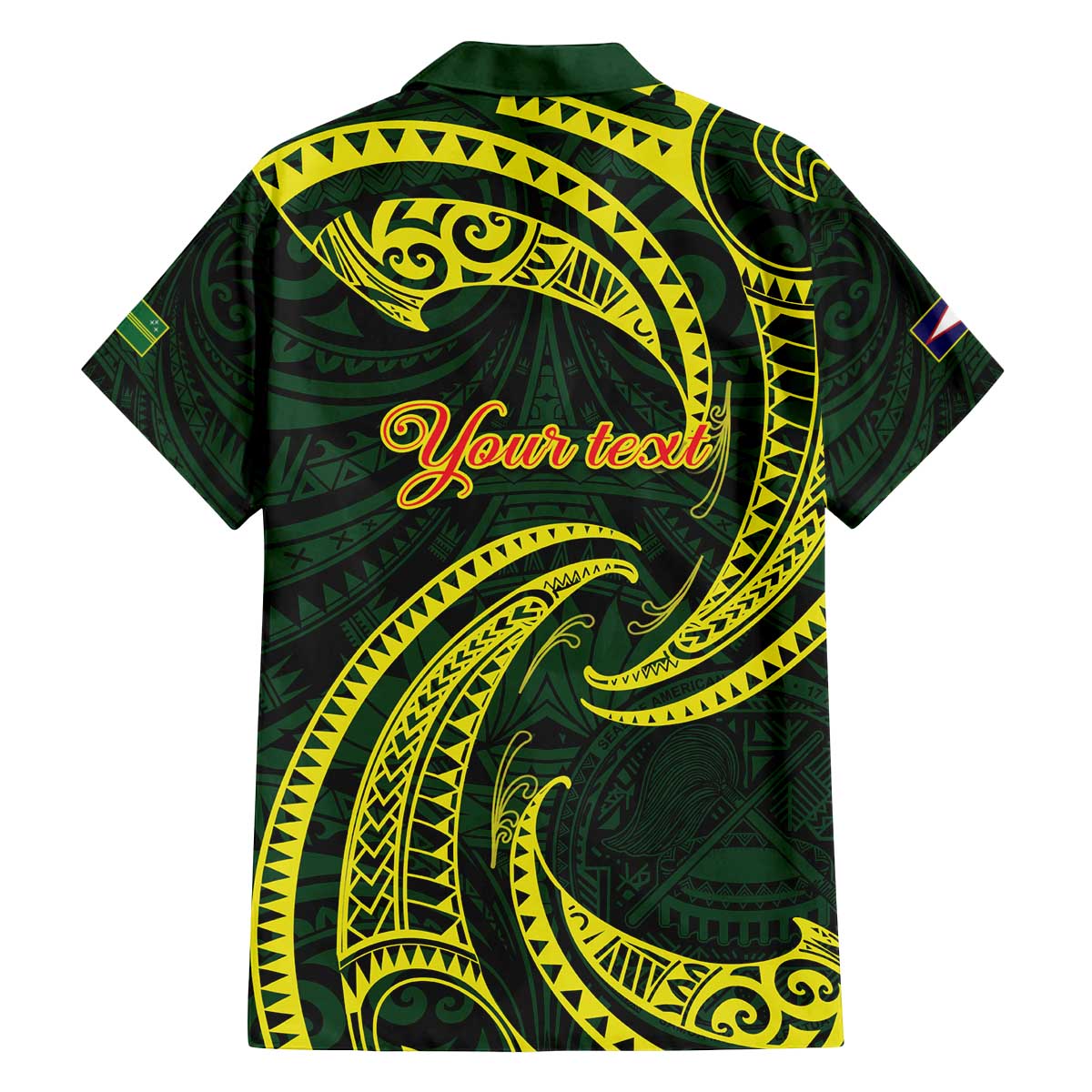American Samoa Manua Cession Day Personalized Family Matching Off The Shoulder Long Sleeve Dress and Hawaiian Shirt Polynesian Wave Style