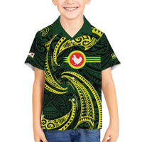 American Samoa Manua Cession Day Personalized Family Matching Off Shoulder Maxi Dress and Hawaiian Shirt Polynesian Wave Style