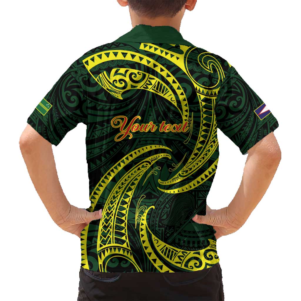 American Samoa Manua Cession Day Personalized Family Matching Puletasi and Hawaiian Shirt Polynesian Wave Style