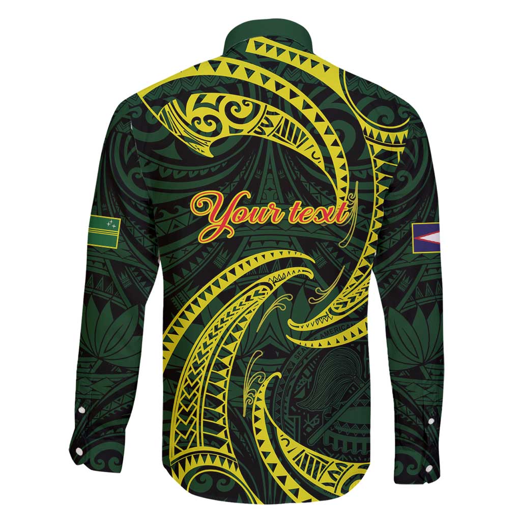 American Samoa Manua Cession Day Personalized Family Matching Puletasi and Hawaiian Shirt Polynesian Wave Style