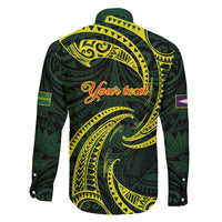 American Samoa Manua Cession Day Personalized Family Matching Short Sleeve Bodycon Dress and Hawaiian Shirt Polynesian Wave Style