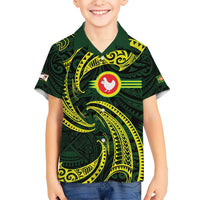 American Samoa Manua Cession Day Personalized Kid Hawaiian Shirt Polynesian Wave Style