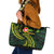 American Samoa Manua Cession Day Personalized Leather Tote Bag Polynesian Wave Style
