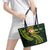 American Samoa Manua Cession Day Personalized Leather Tote Bag Polynesian Wave Style