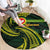 American Samoa Manua Cession Day Personalized Round Carpet Polynesian Wave Style