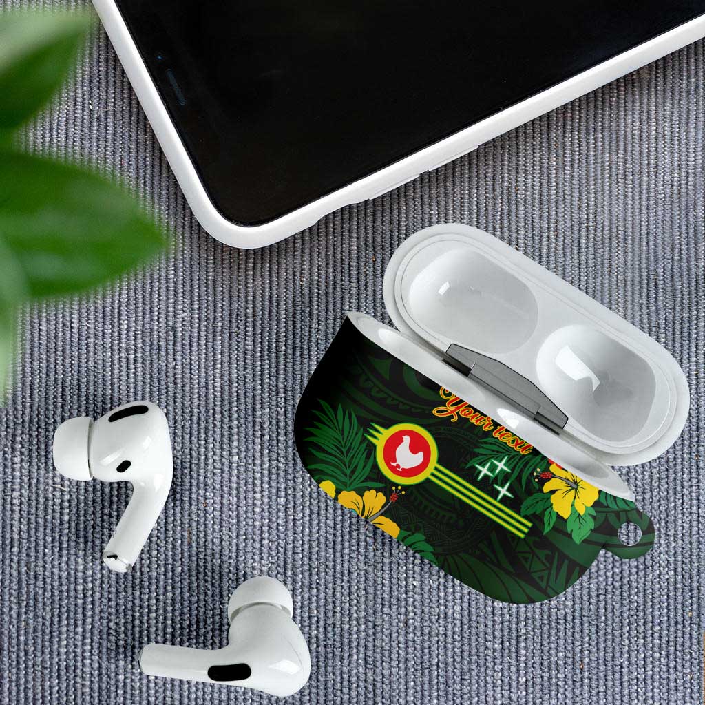 American Samoa Manu'atele Personalized AirPods Case Manua Island Hibiscus Flowers - Polynesian Pride