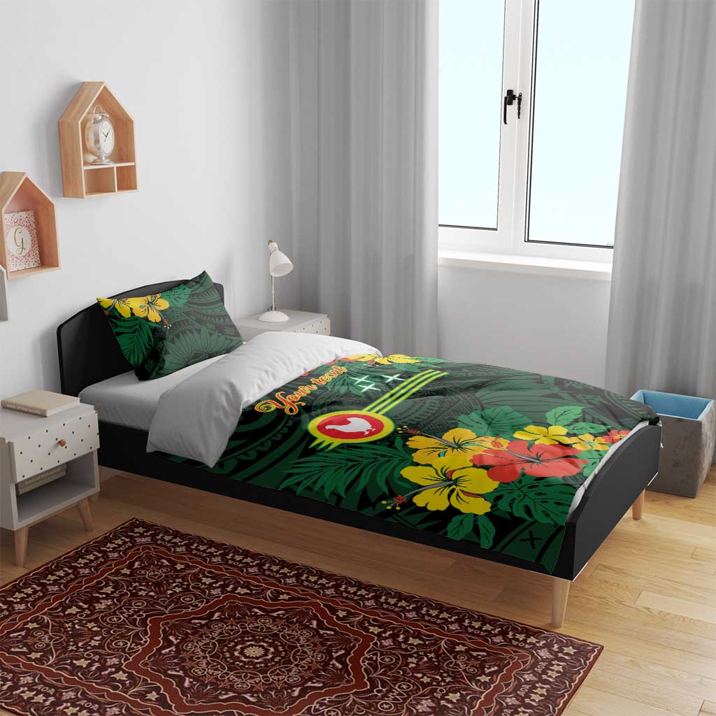 American Samoa Manu'atele Personalized Bedding Set Manua Island Hibiscus Flowers