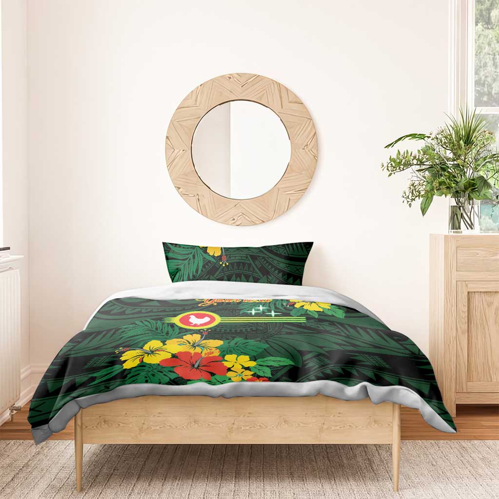 American Samoa Manu'atele Personalized Bedding Set Manua Island Hibiscus Flowers