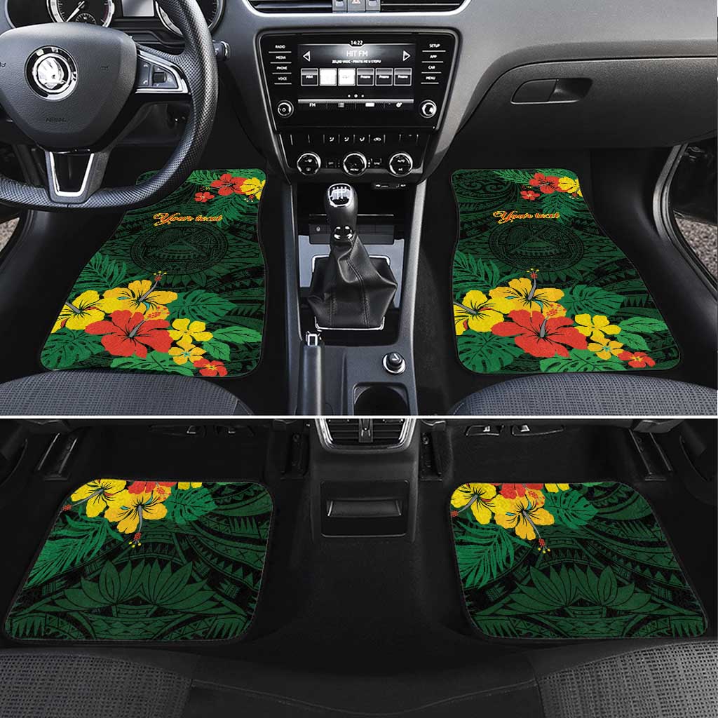 American Samoa Manu'atele Personalized Car Mats Manua Island Hibiscus Flowers