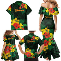American Samoa Manu'atele Personalized Family Matching Mermaid Dress and Hawaiian Shirt Manua Island Hibiscus Flowers LT9 - Polynesian Pride