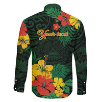 American Samoa Manu'atele Personalized Family Matching Mermaid Dress and Hawaiian Shirt Manua Island Hibiscus Flowers LT9 - Polynesian Pride