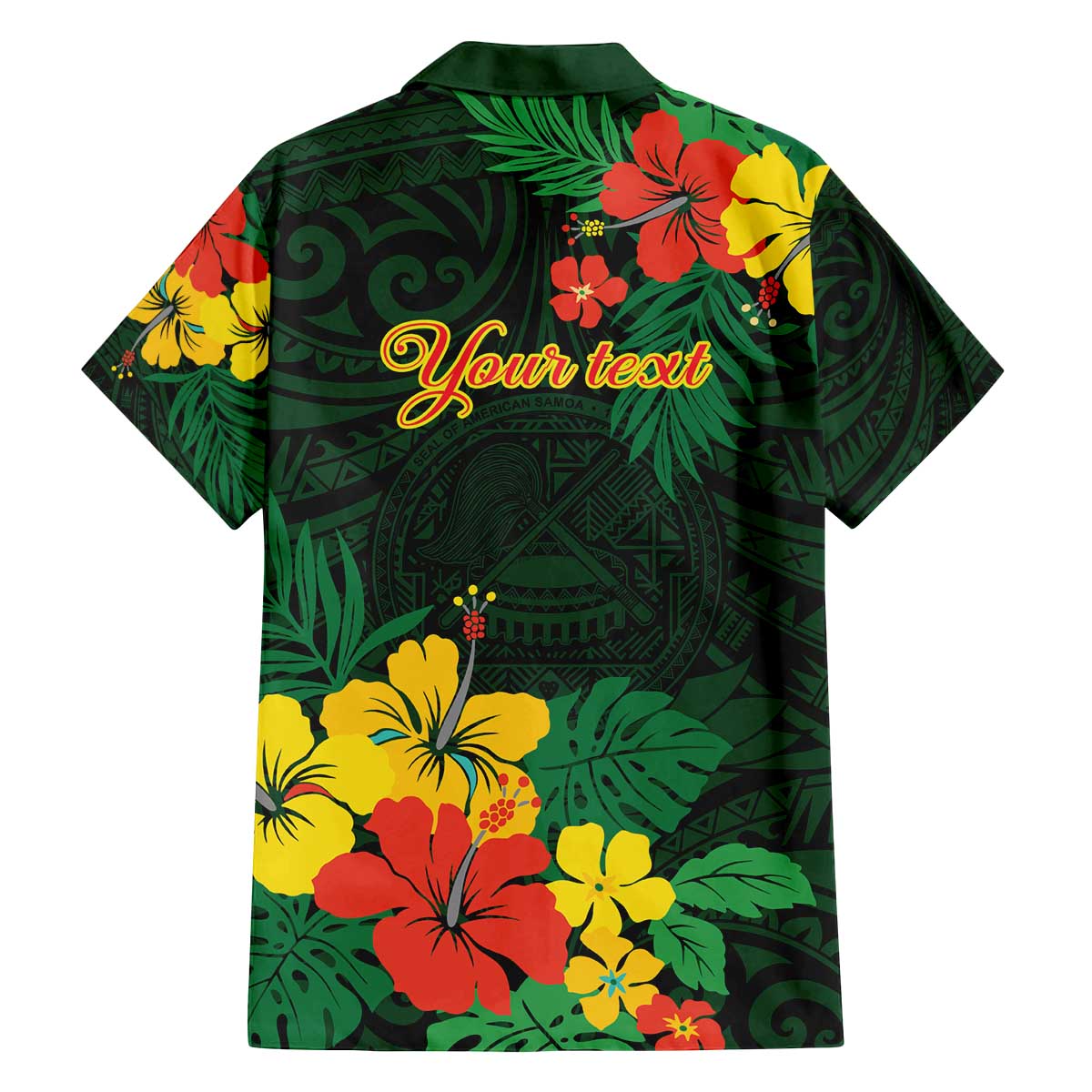 American Samoa Manu'atele Personalized Family Matching Off The Shoulder Long Sleeve Dress and Hawaiian Shirt Manua Island Hibiscus Flowers LT9 - Polynesian Pride