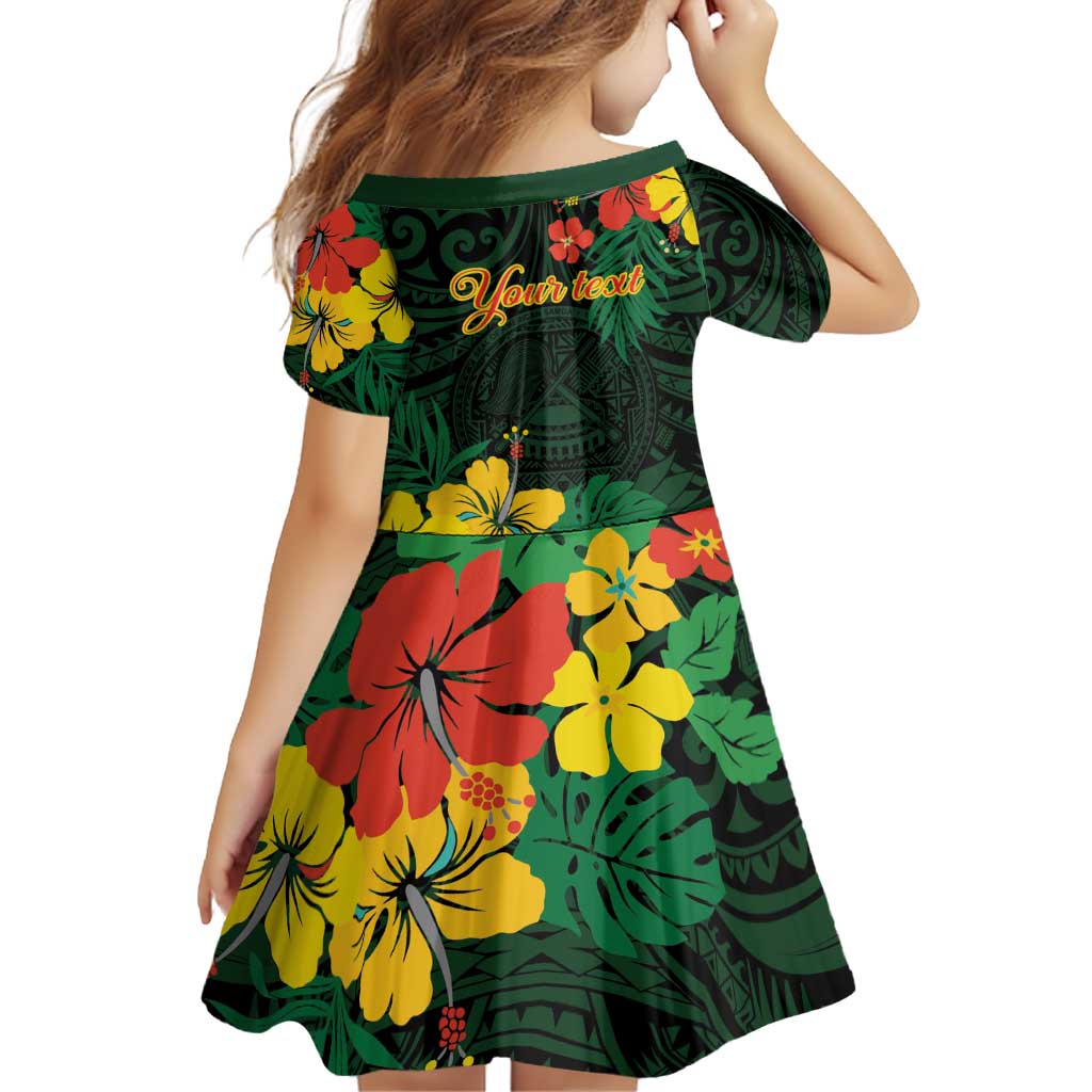 American Samoa Manu'atele Personalized Family Matching Puletasi and Hawaiian Shirt Manua Island Hibiscus Flowers