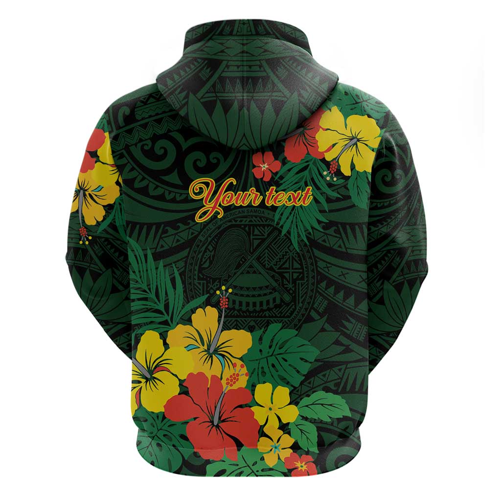 American Samoa Manu'atele Personalized Hoodie Manua Island Hibiscus Flowers LT9 - Polynesian Pride