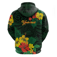 American Samoa Manu'atele Personalized Hoodie Manua Island Hibiscus Flowers LT9 - Polynesian Pride
