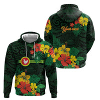 American Samoa Manu'atele Personalized Hoodie Manua Island Hibiscus Flowers LT9 - Polynesian Pride