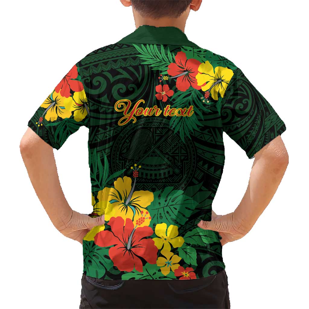 American Samoa Manu'atele Personalized Kid Hawaiian Shirt Manua Island Hibiscus Flowers