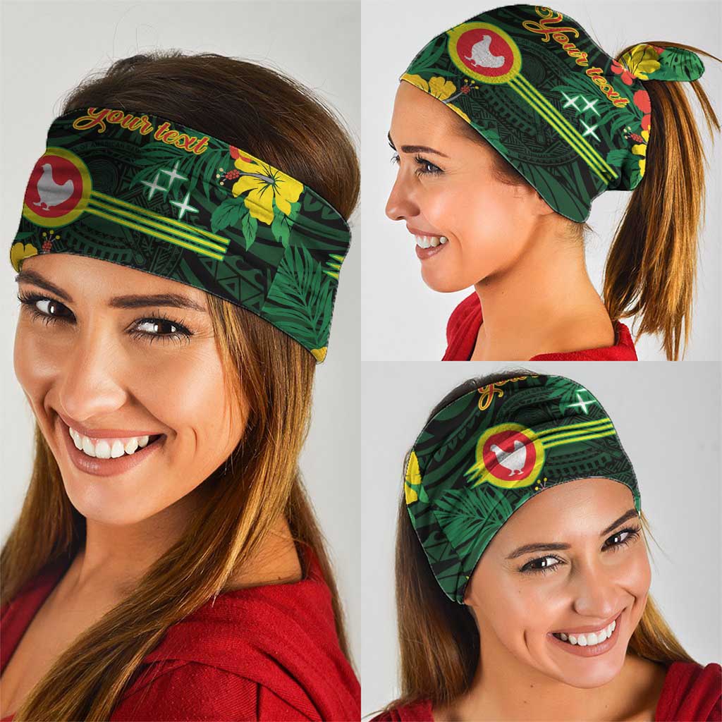 American Samoa Manu'atele Personalized Neck Gaiter Manua Island Hibiscus Flowers - Polynesian Pride
