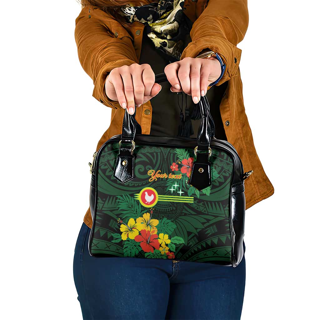 American Samoa Manu'atele Personalized Shoulder Handbag Manua Island Hibiscus Flowers