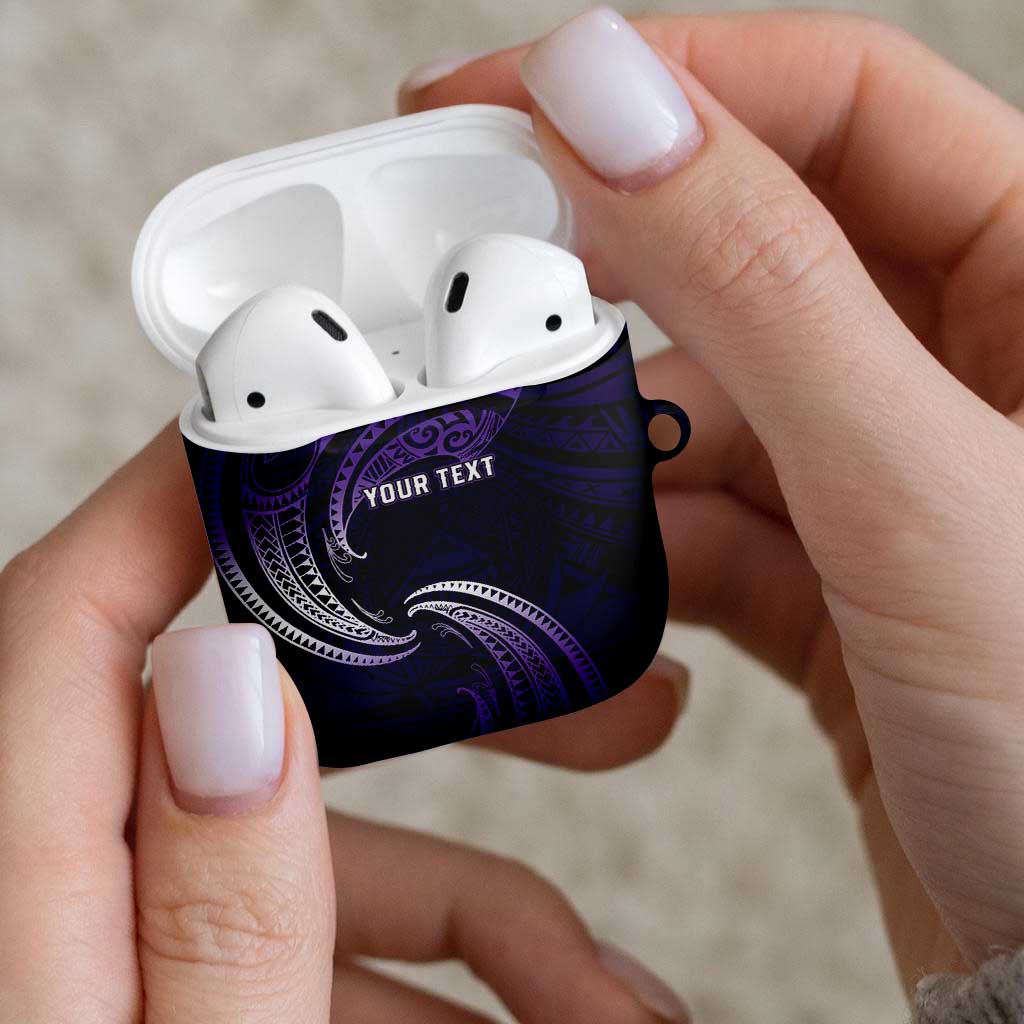 Manua Segaula American Samoa High School Personalized AirPods Case Polynesian Wave Style - Polynesian Pride