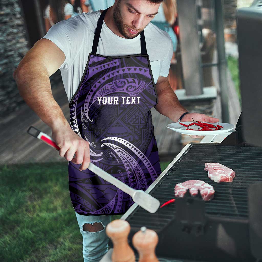 Manua Segaula American Samoa High School Personalized Apron Polynesian Wave Style - Polynesian Pride