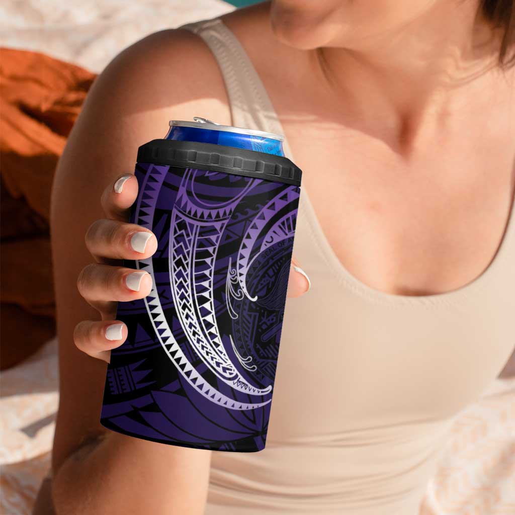 Manua Segaula American Samoa High School Personalized 4 in 1 Can Cooler Tumbler Polynesian Wave Style LT9 - Polynesian Pride