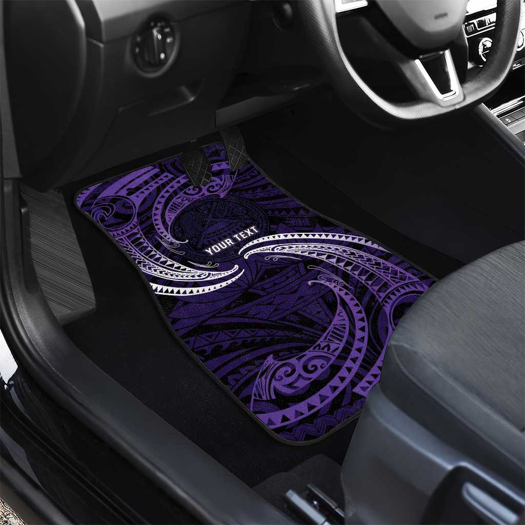 Manua Segaula American Samoa High School Personalized Car Mats Polynesian Wave Style