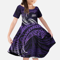 Manua Segaula American Samoa High School Personalized Family Matching Mermaid Dress and Hawaiian Shirt Polynesian Wave Style