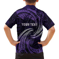 Manua Segaula American Samoa High School Personalized Family Matching Short Sleeve Bodycon Dress and Hawaiian Shirt Polynesian Wave Style