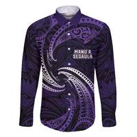 Manua Segaula American Samoa High School Personalized Family Matching Short Sleeve Bodycon Dress and Hawaiian Shirt Polynesian Wave Style