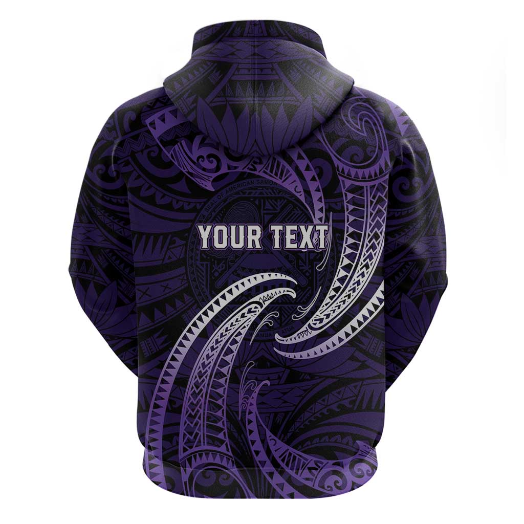 Manua Segaula American Samoa High School Personalized Hoodie Polynesian Wave Style