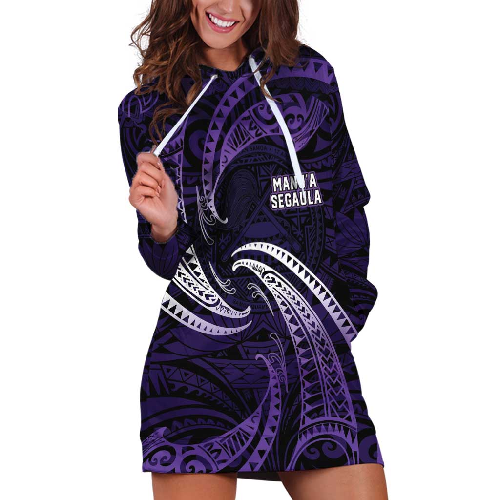 Manua Segaula American Samoa High School Personalized Hoodie Dress Polynesian Wave Style