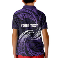Manua Segaula American Samoa High School Personalized Kid Polo Shirt Polynesian Wave Style