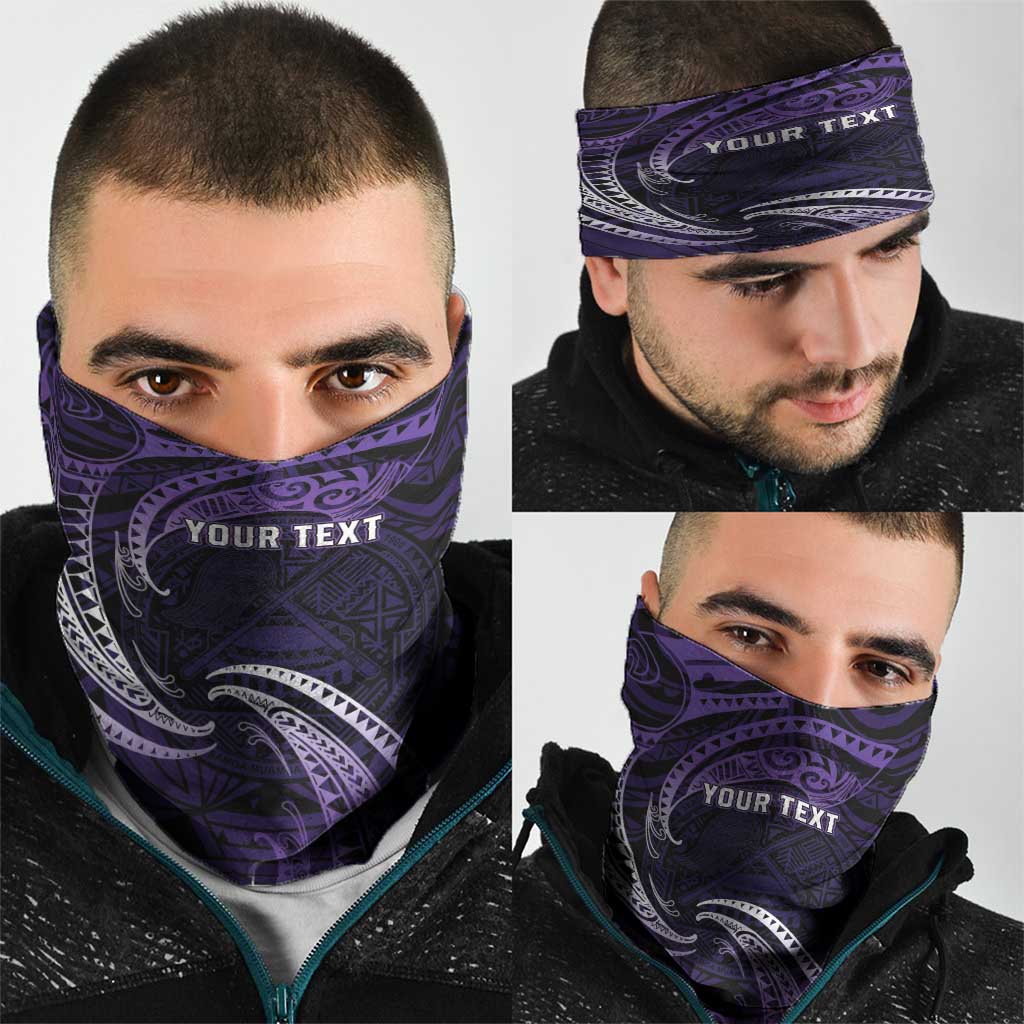 Manua Segaula American Samoa High School Personalized Neck Gaiter Polynesian Wave Style - Polynesian Pride