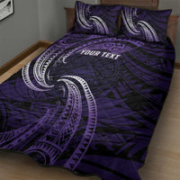 Manua Segaula American Samoa High School Personalized Quilt Bed Set Polynesian Wave Style
