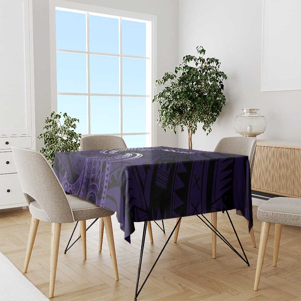 Manua Segaula American Samoa High School Personalized Tablecloth Polynesian Wave Style