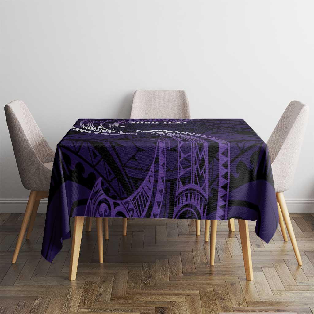 Manua Segaula American Samoa High School Personalized Tablecloth Polynesian Wave Style