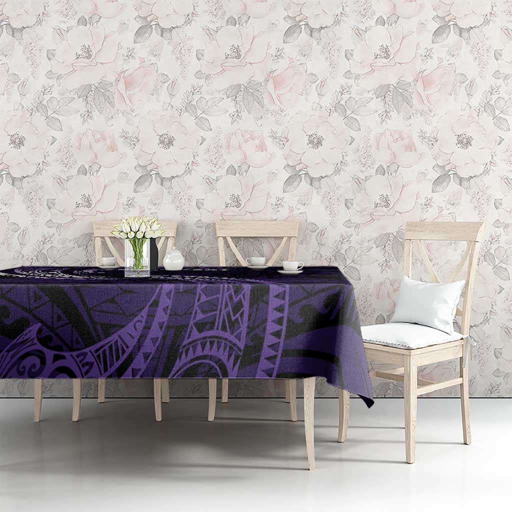 Manua Segaula American Samoa High School Personalized Tablecloth Polynesian Wave Style