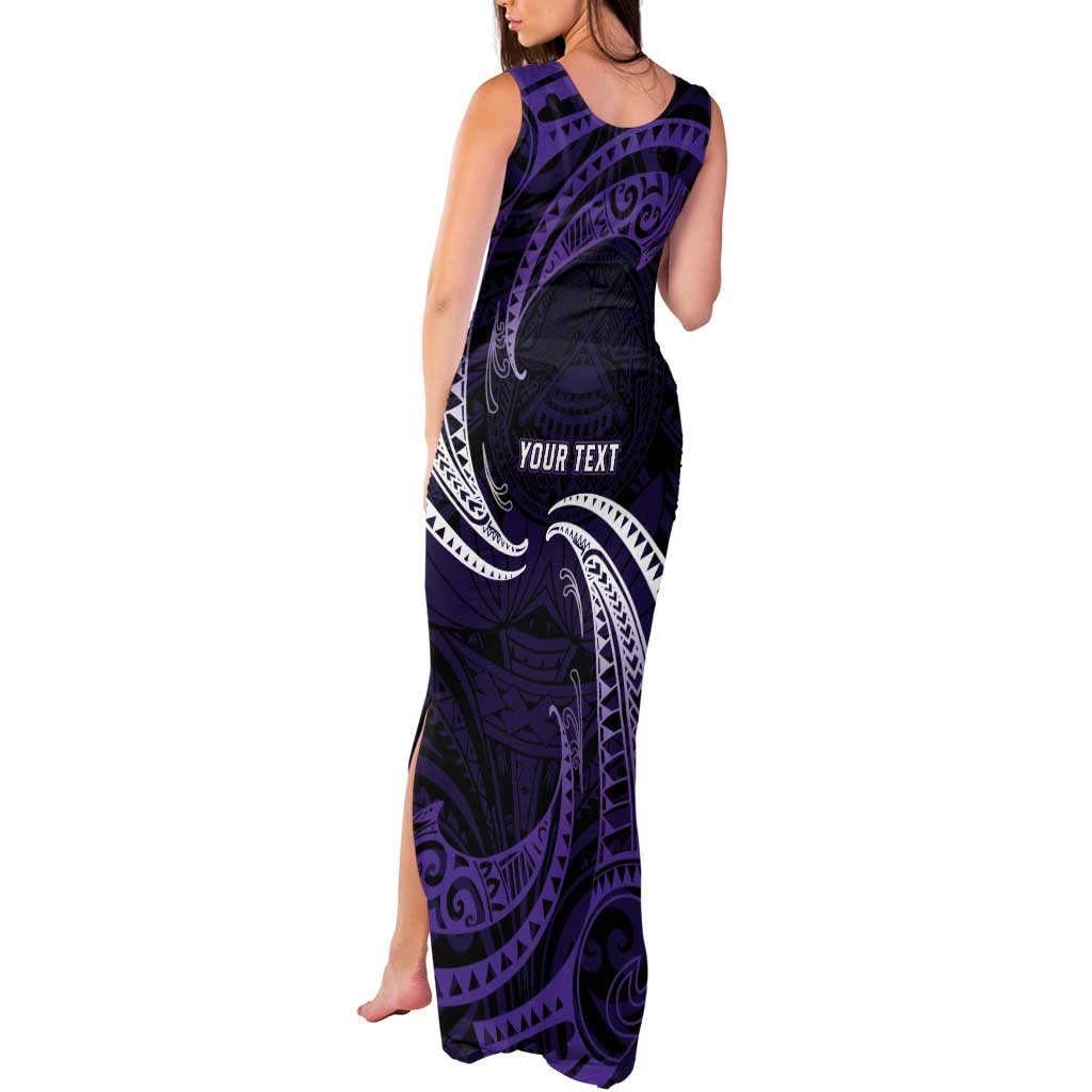 Manua Segaula American Samoa High School Personalized Tank Maxi Dress Polynesian Wave Style