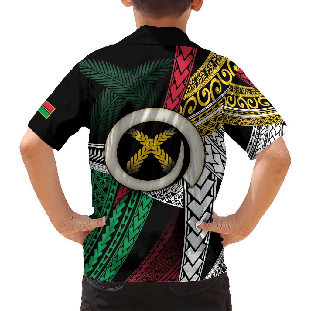Ni-Van Vanuatu 45th Yumi Yumi Yumi Family Matching Long Sleeve Bodycon Dress and Hawaiian Shirt Vanuatuan Boar Tusk Polynesian Pattern LT9 - Polynesian Pride