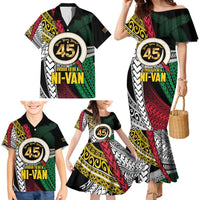 Ni-Van Vanuatu 45th Yumi Yumi Yumi Family Matching Mermaid Dress and Hawaiian Shirt Vanuatuan Boar Tusk Polynesian Pattern LT9 - Polynesian Pride