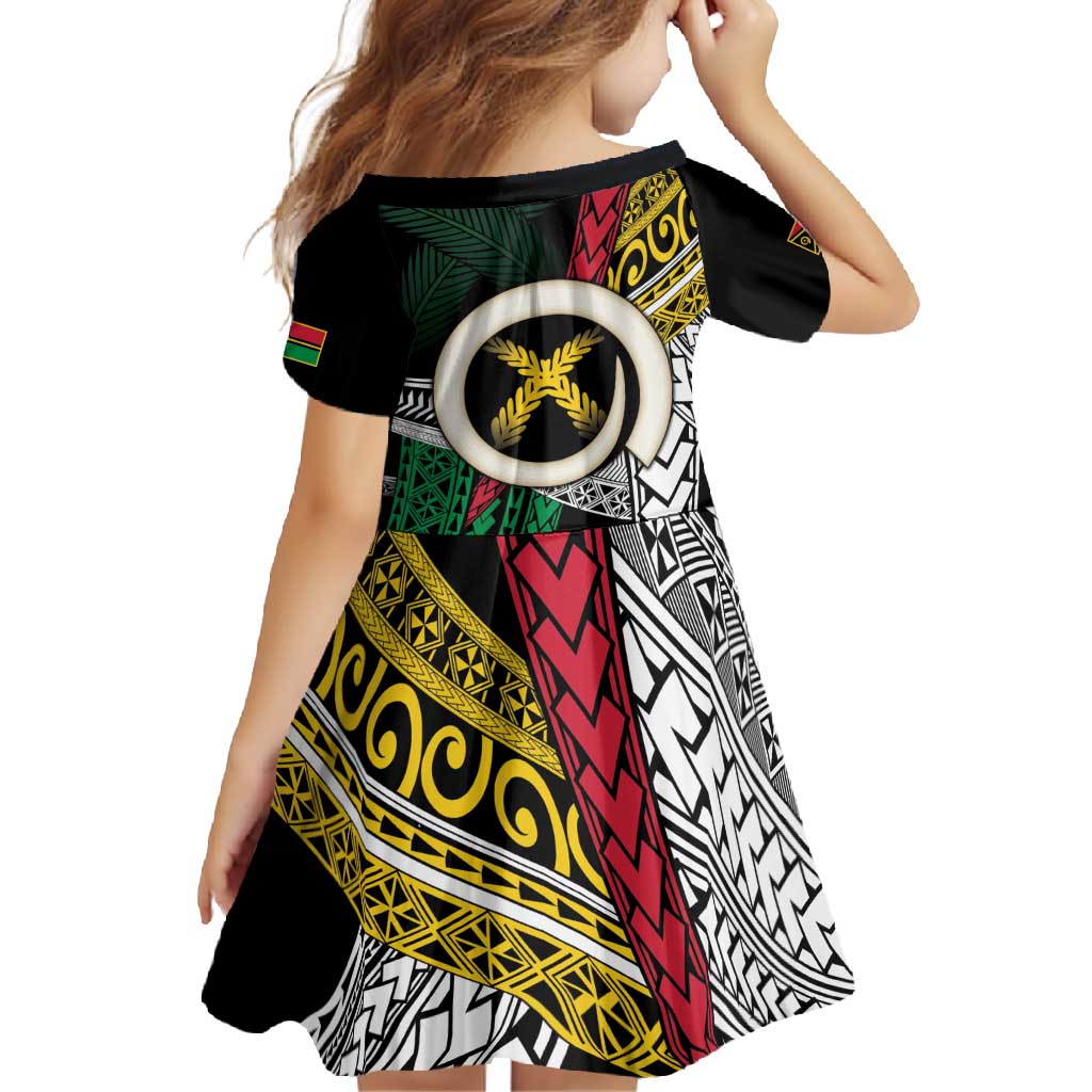 Ni-Van Vanuatu 45th Yumi Yumi Yumi Family Matching Off Shoulder Maxi Dress and Hawaiian Shirt Vanuatuan Boar Tusk Polynesian Pattern LT9 - Polynesian Pride