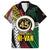 Ni-Van Vanuatu 45th Yumi Yumi Yumi Family Matching Off Shoulder Maxi Dress and Hawaiian Shirt Vanuatuan Boar Tusk Polynesian Pattern